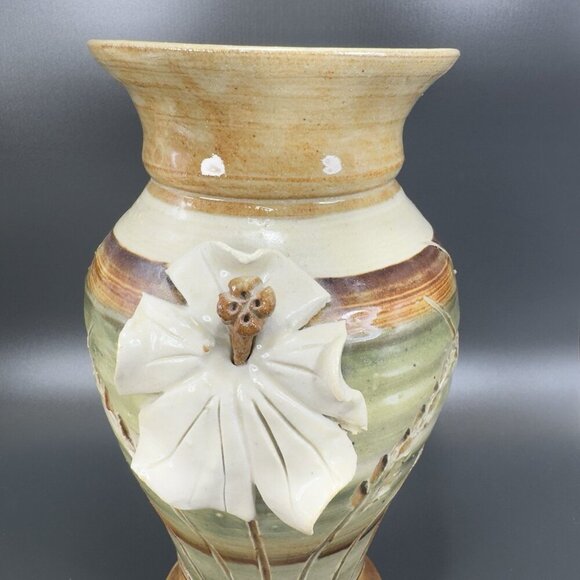 Vintage Whole Earth Clay Works Boho Vase 1984 Earth Tone Large Vase Vessel VTG - Picture 7 of 15